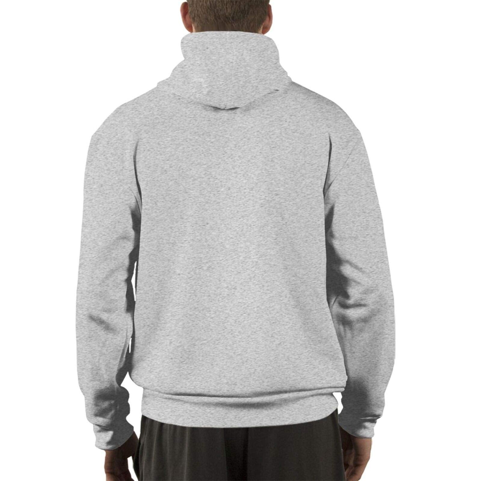 Majestic Dog 3D Printing Personalized Cartoon Hoodie Hoodie Fleece Round Tie Pocket Pullover Sweater Fall and Winter Pullover Thickening, Gray, Small