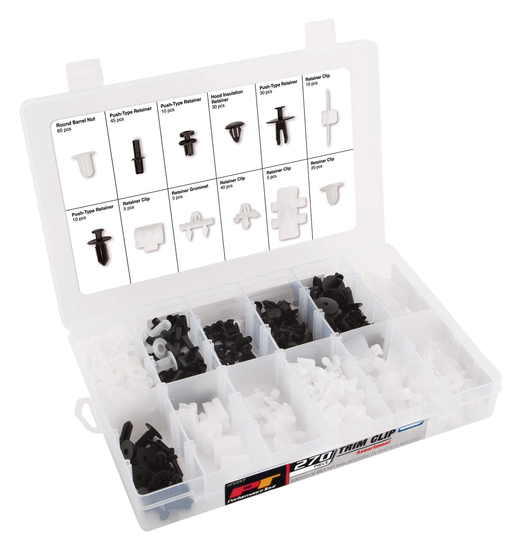 W5257 Performance Tool 270pc Mercedes Trim Clip