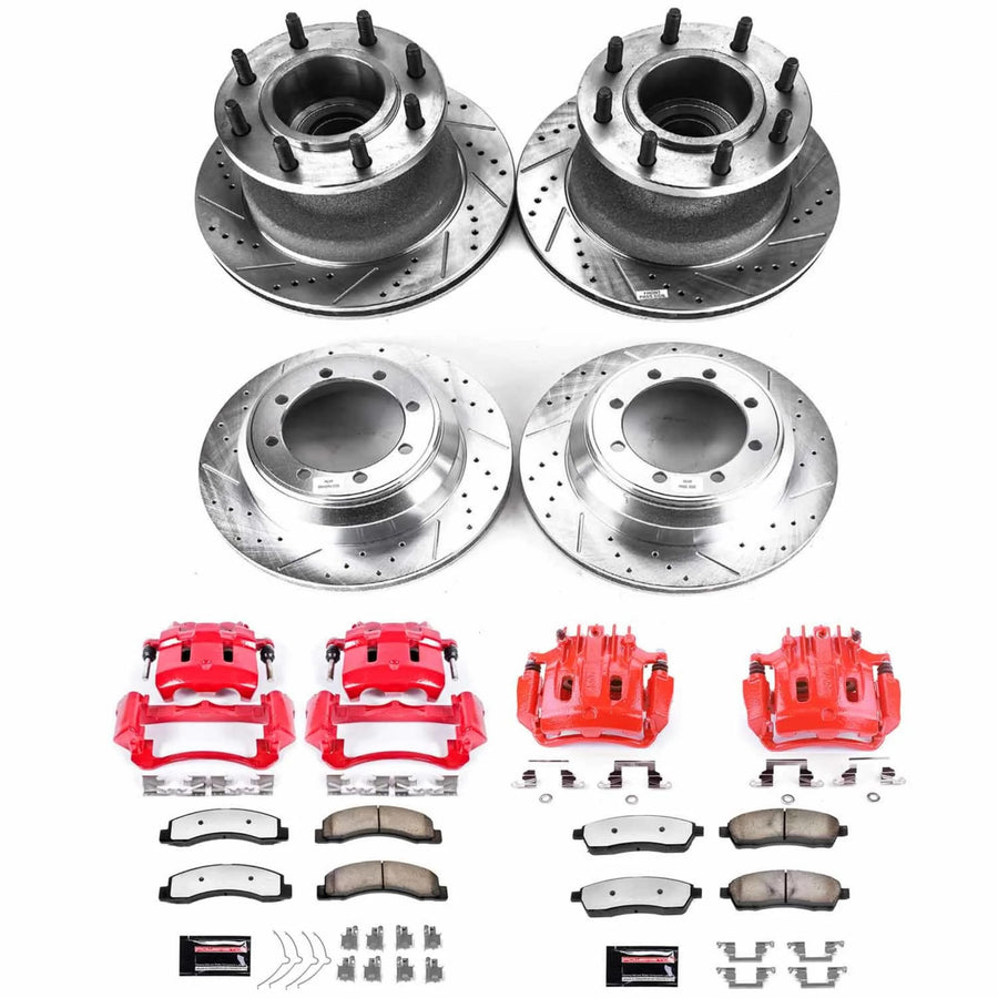 Power Stop Z36 KC2868A-36 Brake Kit Front & Rear with Calipers For Ford F-350 Super Duty 2000-2002 [Model Specific]