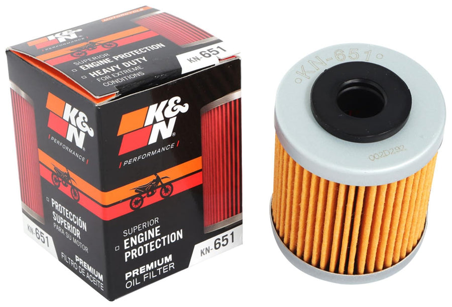 K&N Oil Filter Motorcycle: High Performance, Premium, Designed to be used with Synthetic or Conventional Oils: Fits Select Husqvarna Vehicles (see product description for vehicles), KN-651