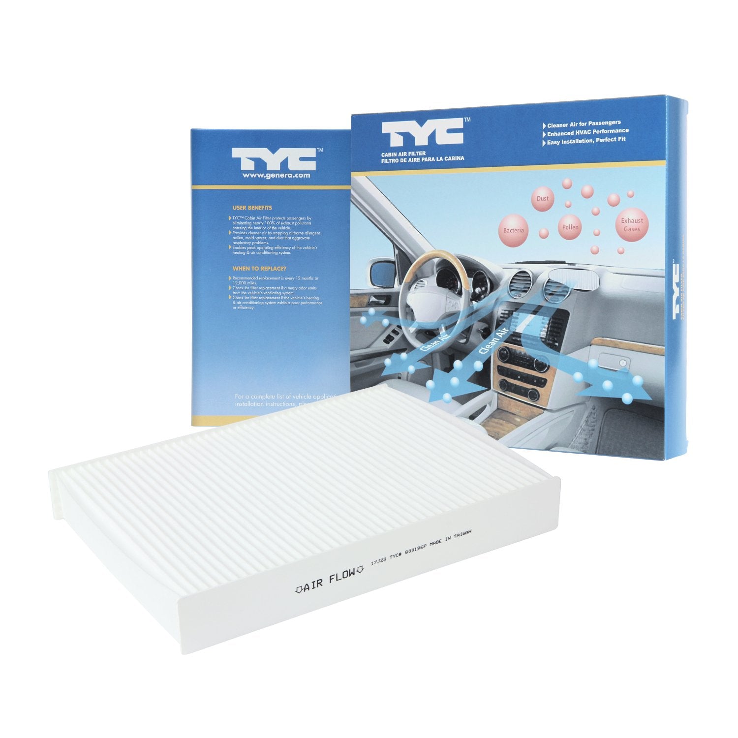 Cabin Air Filter TYC Compatible with 2014-2020 Nissan Rogue