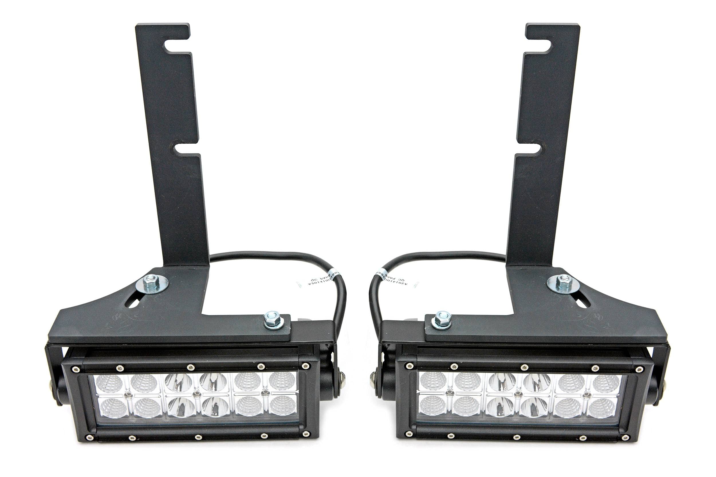 ZROADZ Rear Bumper LED Kit Compatible with Nissan Titan (2016-2019) with (2) 6 Inch LED Straight Double Row Light Bars - PN #Z387581-KIT