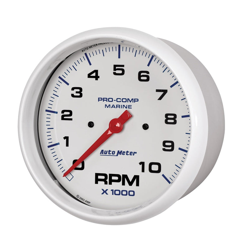 Tachometer, AutoMeter Gauge, 5", 10K RPM, Marine White (200801)
