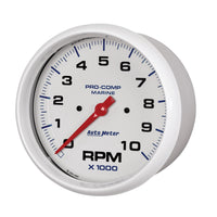 Tachometer, AutoMeter Gauge, 5", 10K RPM, Marine White (200801)