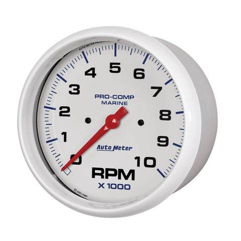Tachometer, AutoMeter Gauge, 5", 10K RPM, Marine White (200801)