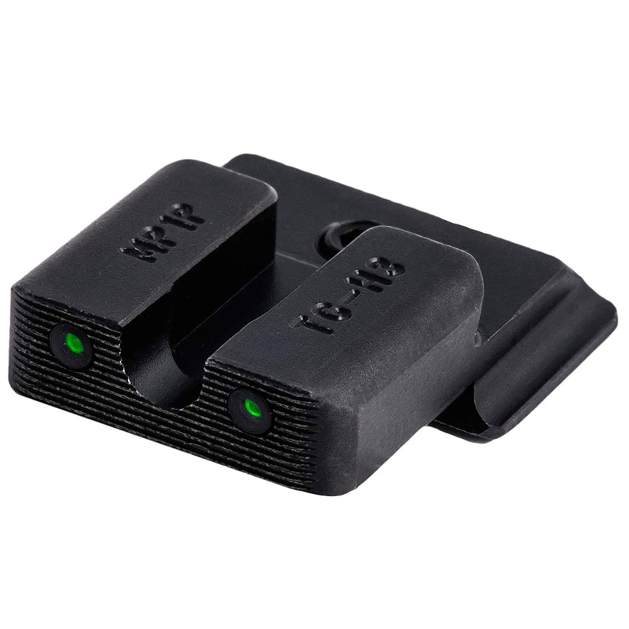 Tritium Pro TRUGLO Night Sights, Compatible with Smith & Wesson M&P 380 Shield EZ | Glow-in-The-Dark Front & Rear Gun Sight Set with White Focus Lock Front Ring