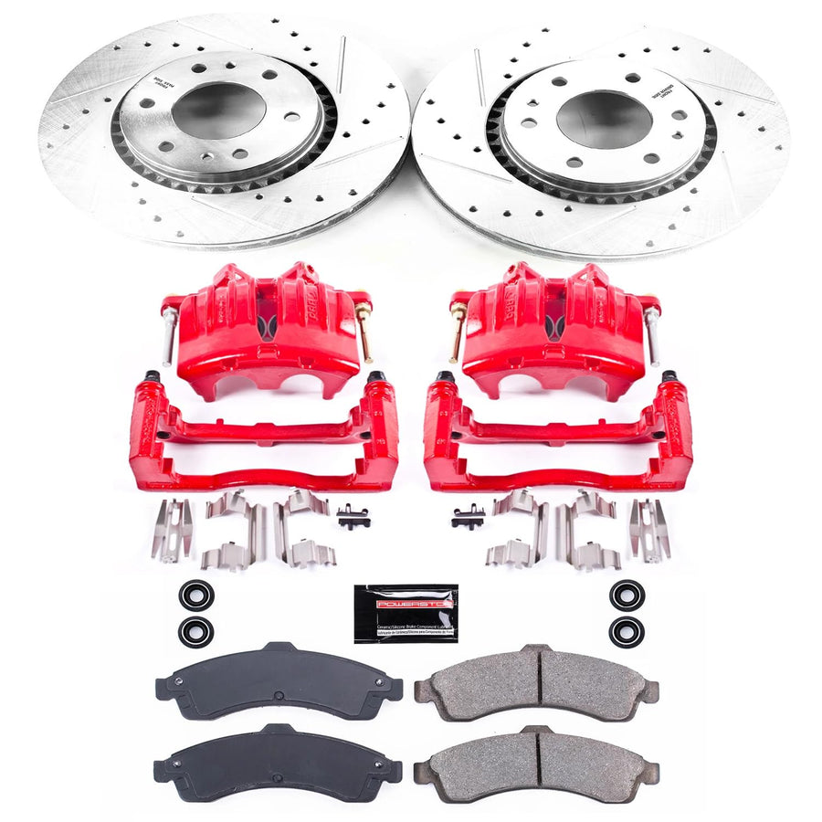 Power Stop Z23 KC2061A Evolution Sport Front Brake Caliper Kit- Brake Rotors, Brake Pads and Brake Calipers For Saab 9-7x 2005 [Model Specific]