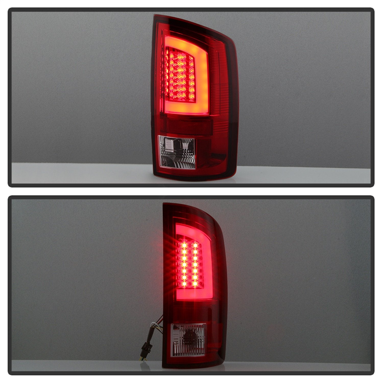 Spyder Auto 5084132 Spyder Dodge Ram 02-06 1500 / Ram 2500/3500 03-06 Version 3 Light Bar LED Tail Light - Red Clear