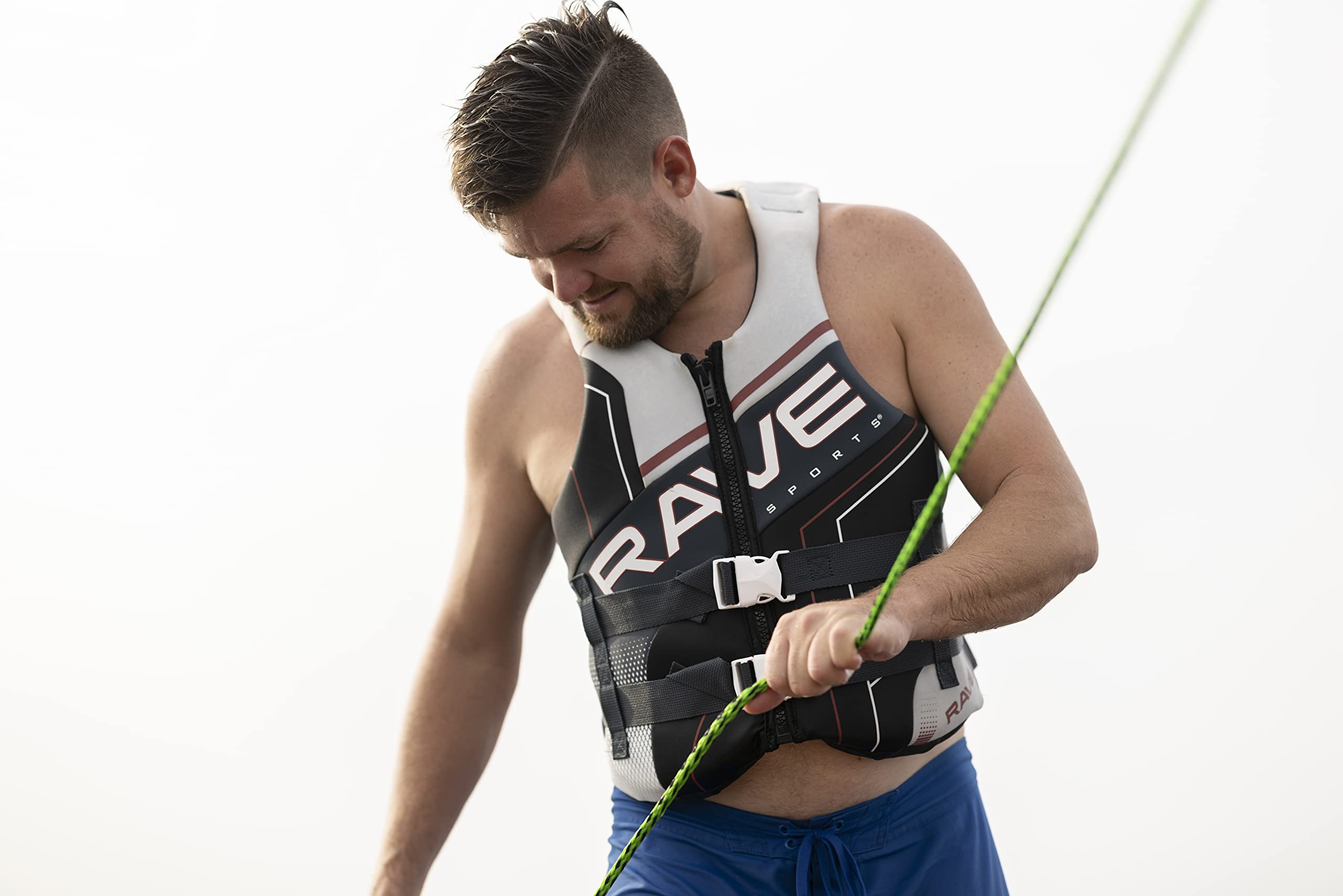 75' RAVE Sports 3-Section Wakeboard/Kneeboard Rope w/EVA Swirl Grip - Elite