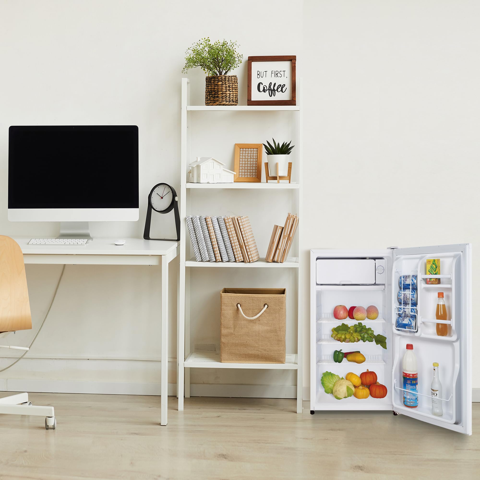 3.5 cu. ft. Magic Chef Mini Fridge in White with Interior Freezer Section