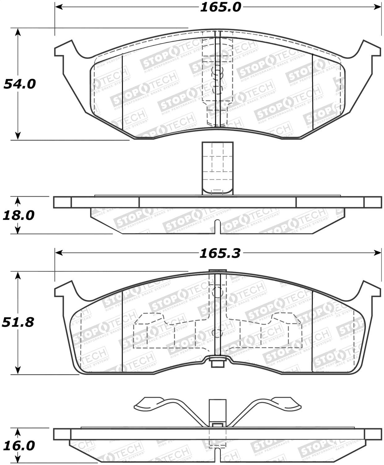 Street Select StopTech Brake Pads 305.07300
