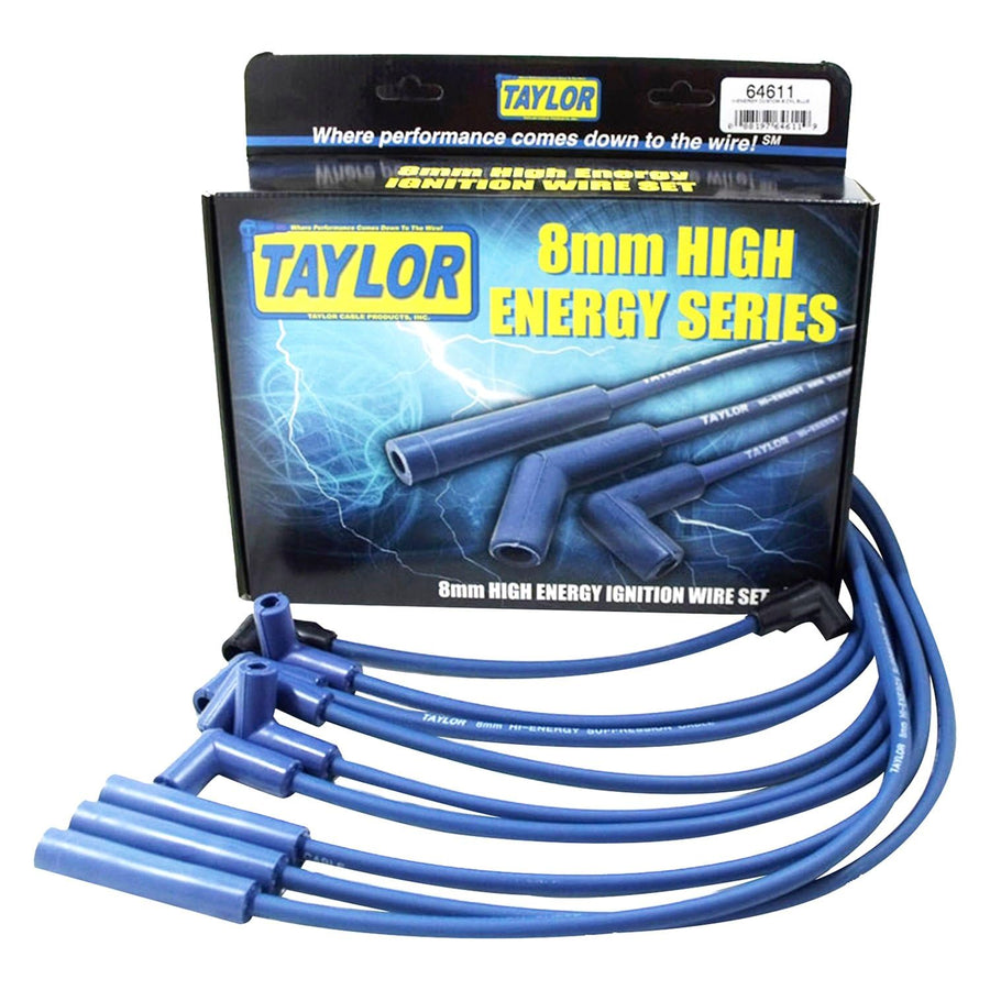 High Energy Taylor Cable 64611 RC custom 8 cyl blue