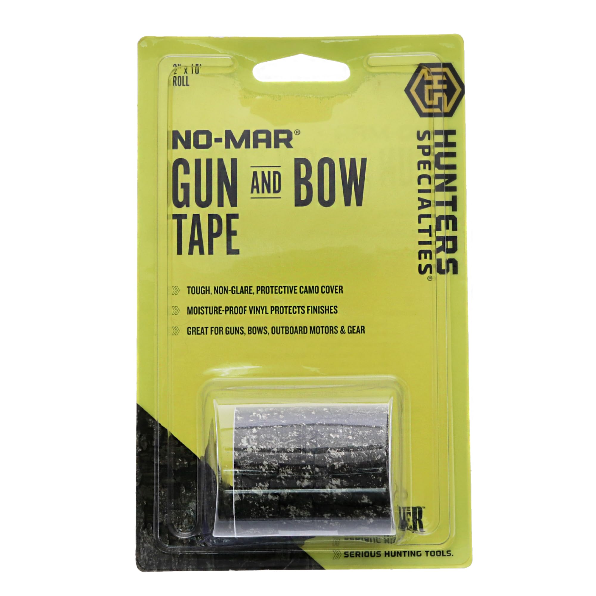 Hunters Specialties No-Mar Tape Gun & Bow Non-Reflective Waterproof Vinyl Camouflage Roll for Covering Guns, Bows, Cameras, Hunting Accessories, 2 in x 10 ft - Timber