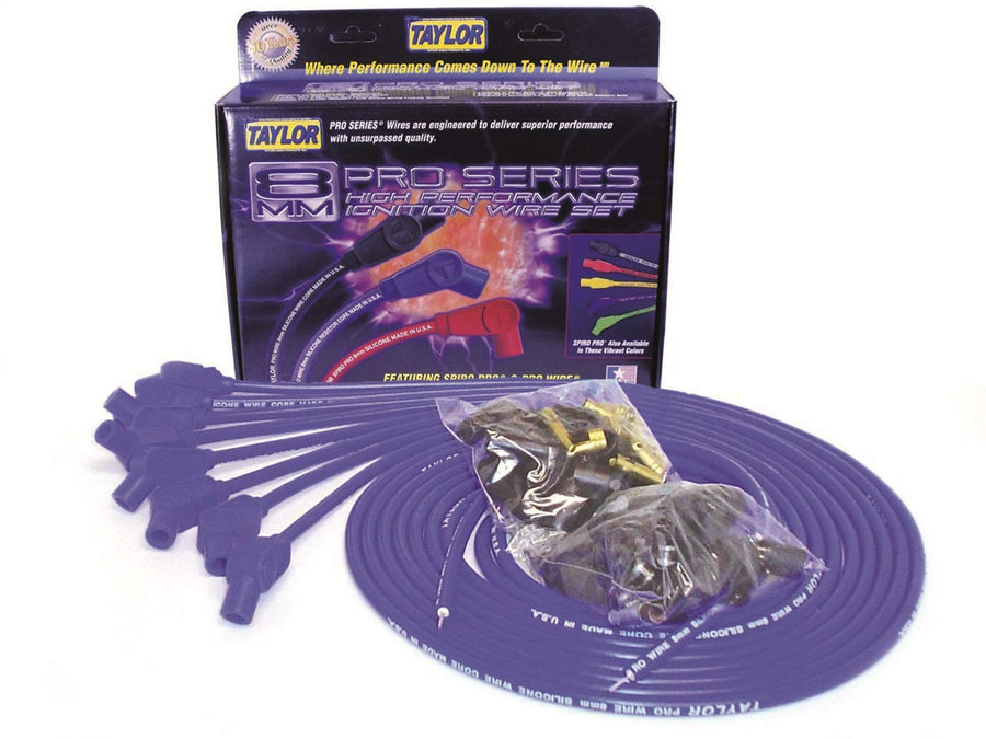 8mm Pro Wire Taylor Cable Blue Spark Plug Wire Set 70652
