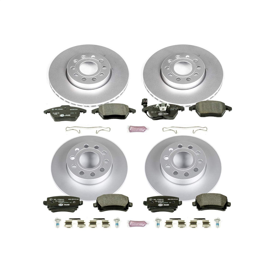 Power Stop ESK4068 Euro-Stop Brake Kit Front & Rear For Volkswagen Jetta 2005-2010, Volkswagen Rabbit 2006-2009 [Model Specific]
