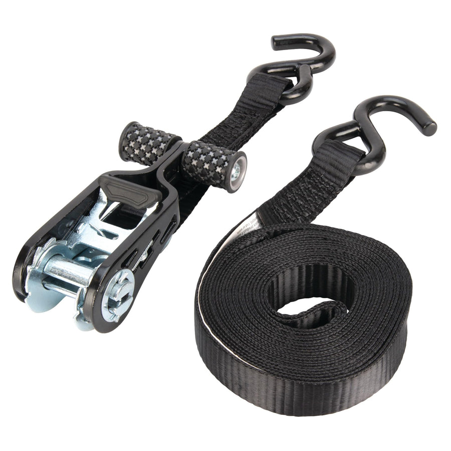 W1853 Performance Tool 1-Inch X 15' T-Handle Tie Down - Heavy Duty Ratchet Straps for Secure Cargo Transport and Hauling Needs