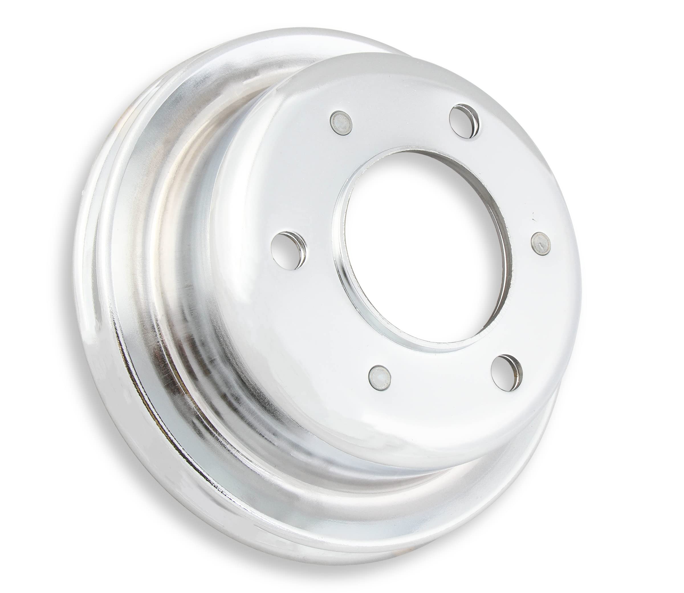 Chrome Mr. Gasket 8827 Crankshaft Pulley - Single Groove