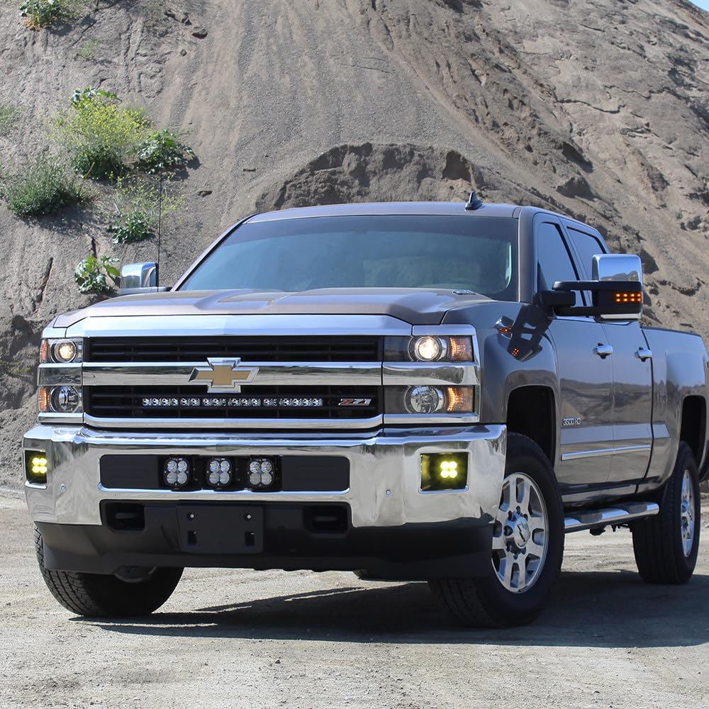 Chevy XL 80 LED Bumper Light Kit Baja Designs for Chevy Silverado 2500/3500 HD 2015-19 Truck