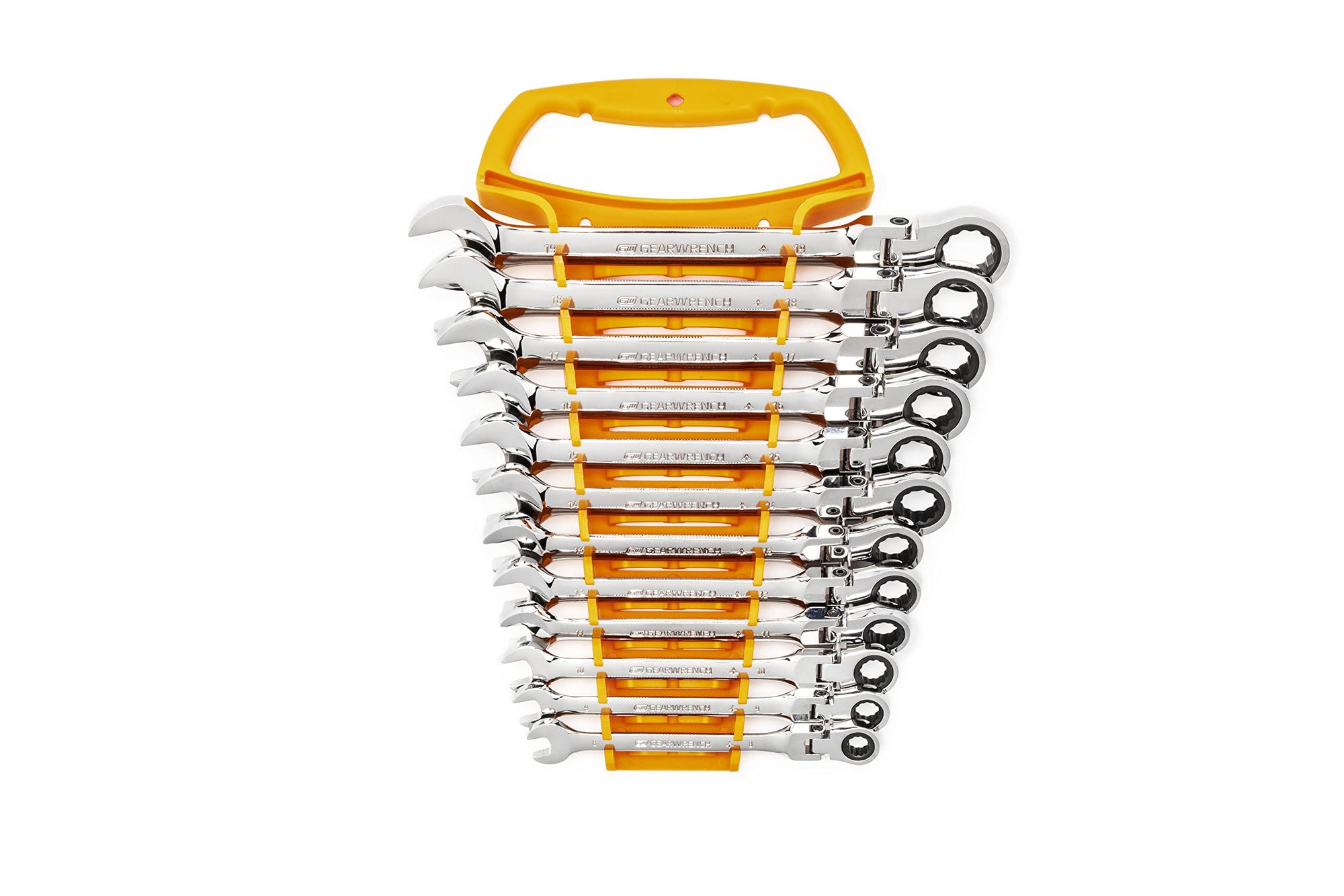 12 Piece GEARWRENCH Flex Head Ratcheting Combination Wrench Set | 12 Point | Metric | 9901D
