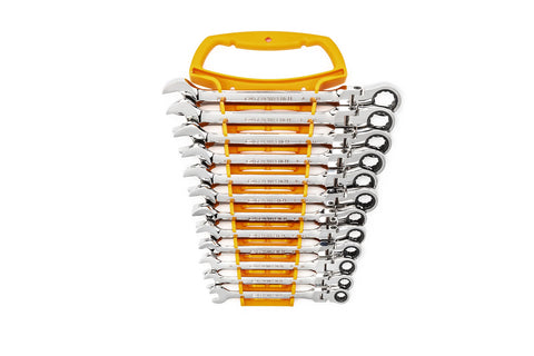12 Piece GEARWRENCH Flex Head Ratcheting Combination Wrench Set | 12 Point | Metric | 9901D