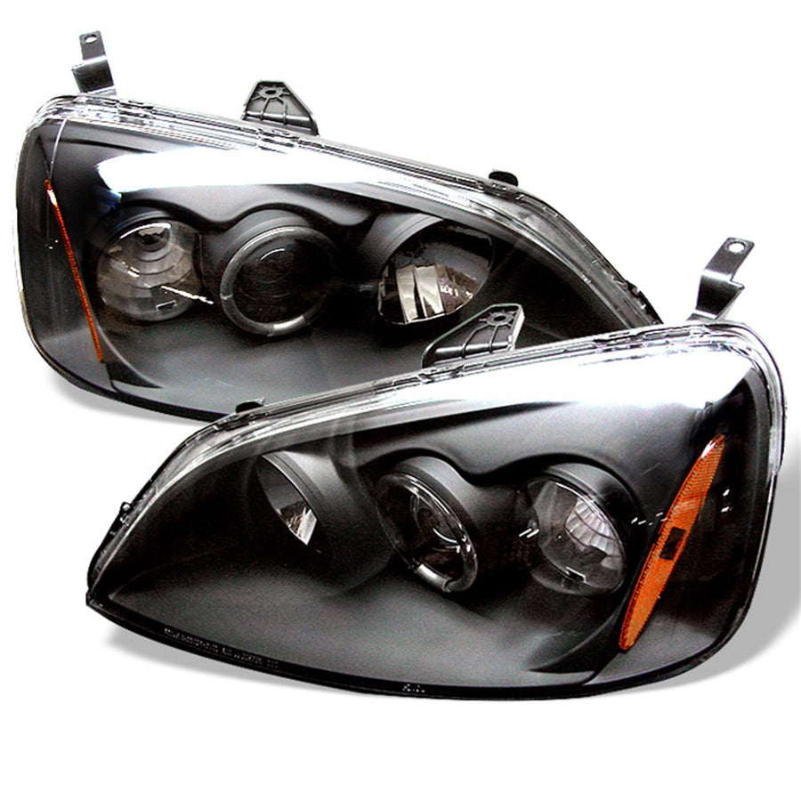 Honda Civic 2/4-Door Spyder Auto Black Halo Projector Headlight PRO-YD-HC01-AM