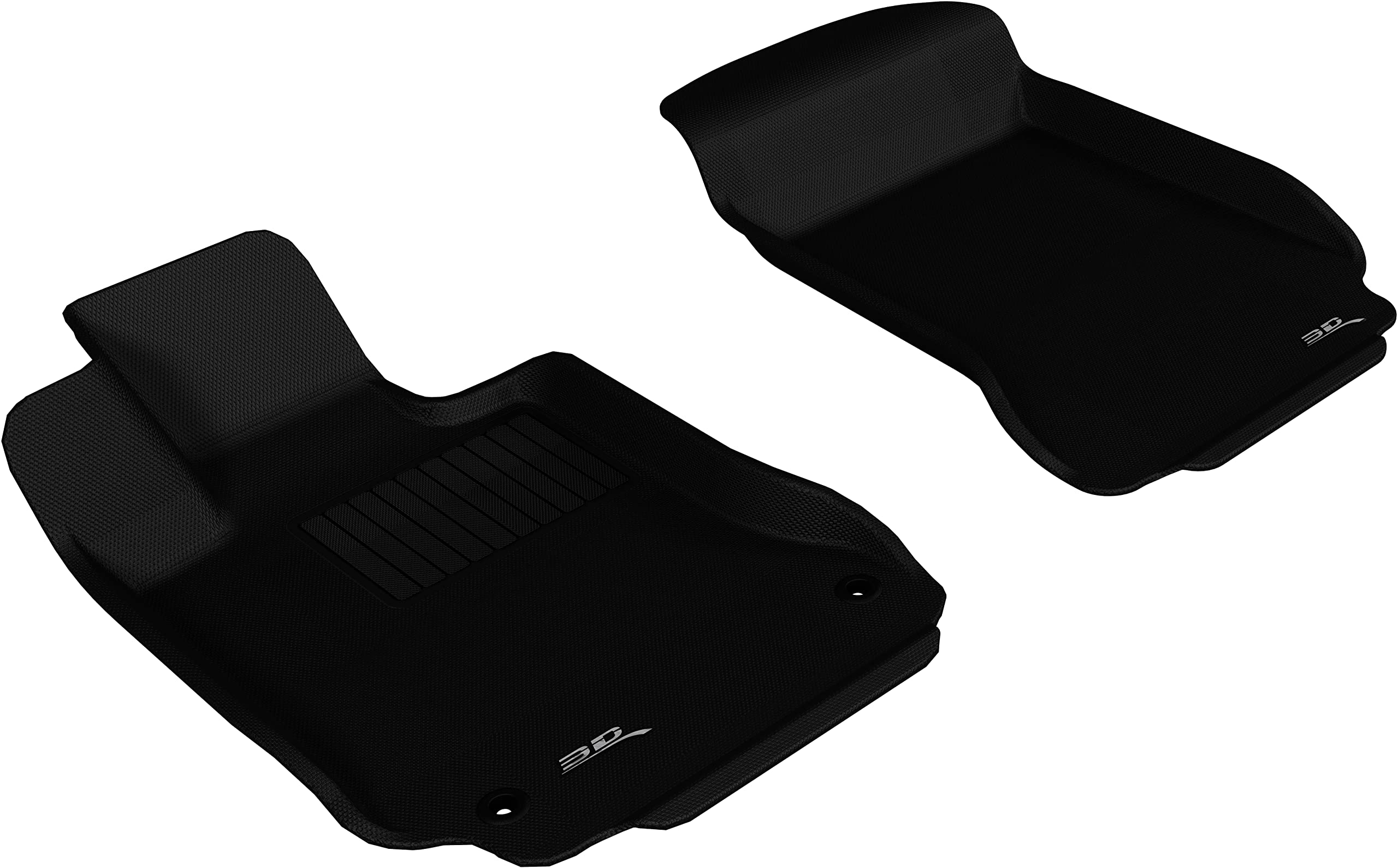 Maxpider 3D Custom Fit Kagu Floor Mat (Black) Compatible With Mercedes-Benz C-Class C63 Amg Sedan (W204) 2008-2011 / Coupe (C204) 2012-2015 - 1st Row