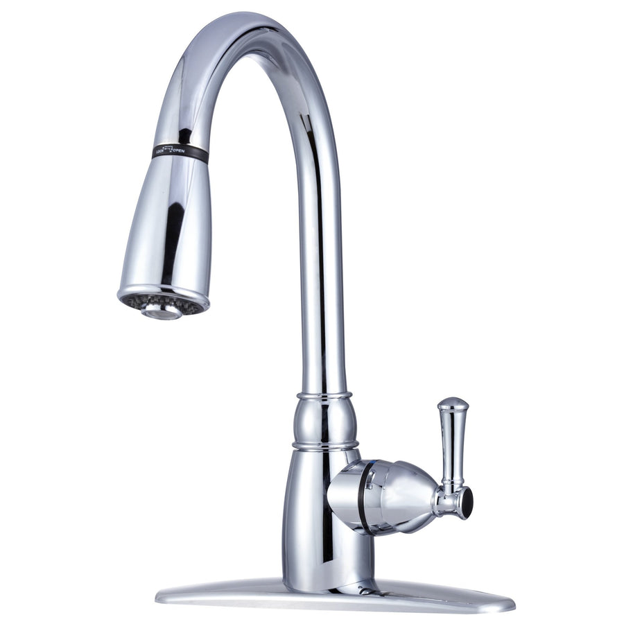 Dura Faucet RV DF-PK160-CP Non-Metallic Pull-Down Kitchen Sink Faucet (Chrome)