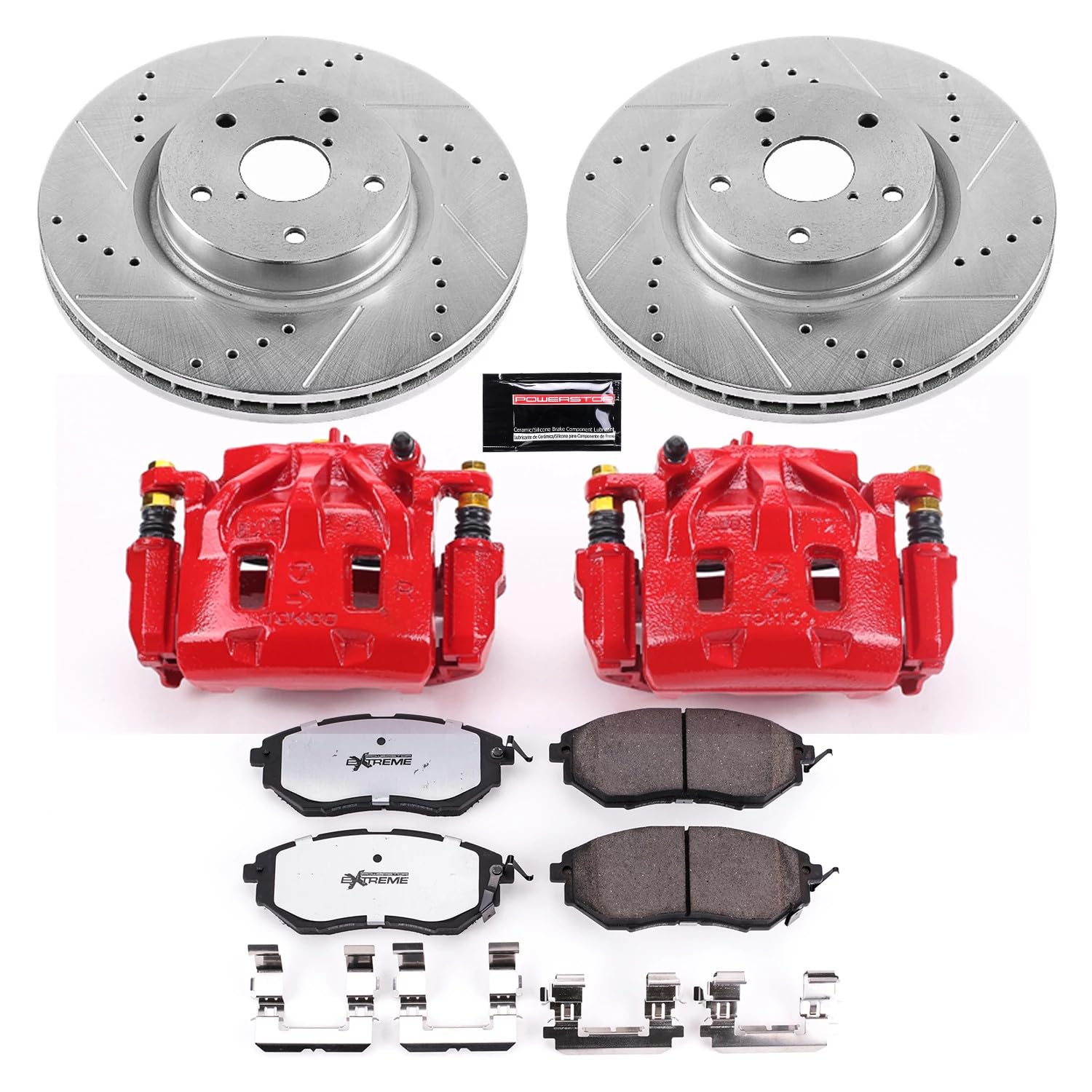 Power Stop KC4603-26 Z26 Street Warrior Front Brake Kit For Subaru B9 Tribeca, Subaru Legacy, Subaru Outback, Subaru Tribeca, Subaru WRX [Model Specific]