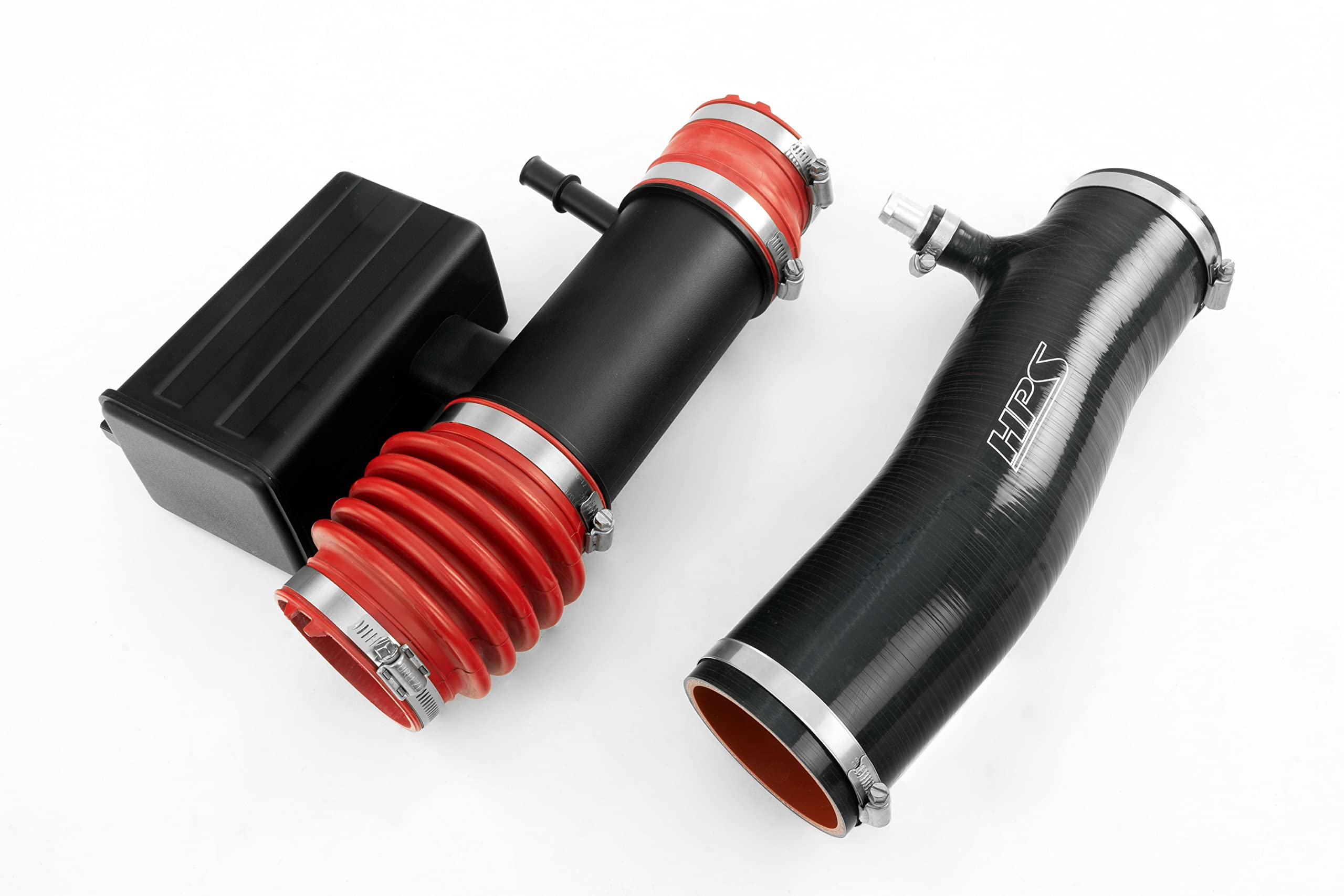 Red HPS Silicone Air Intake System Kit with Air Filter Compatible for 2016-2023 Toyota Tacoma 3.5L V6, 827-723R