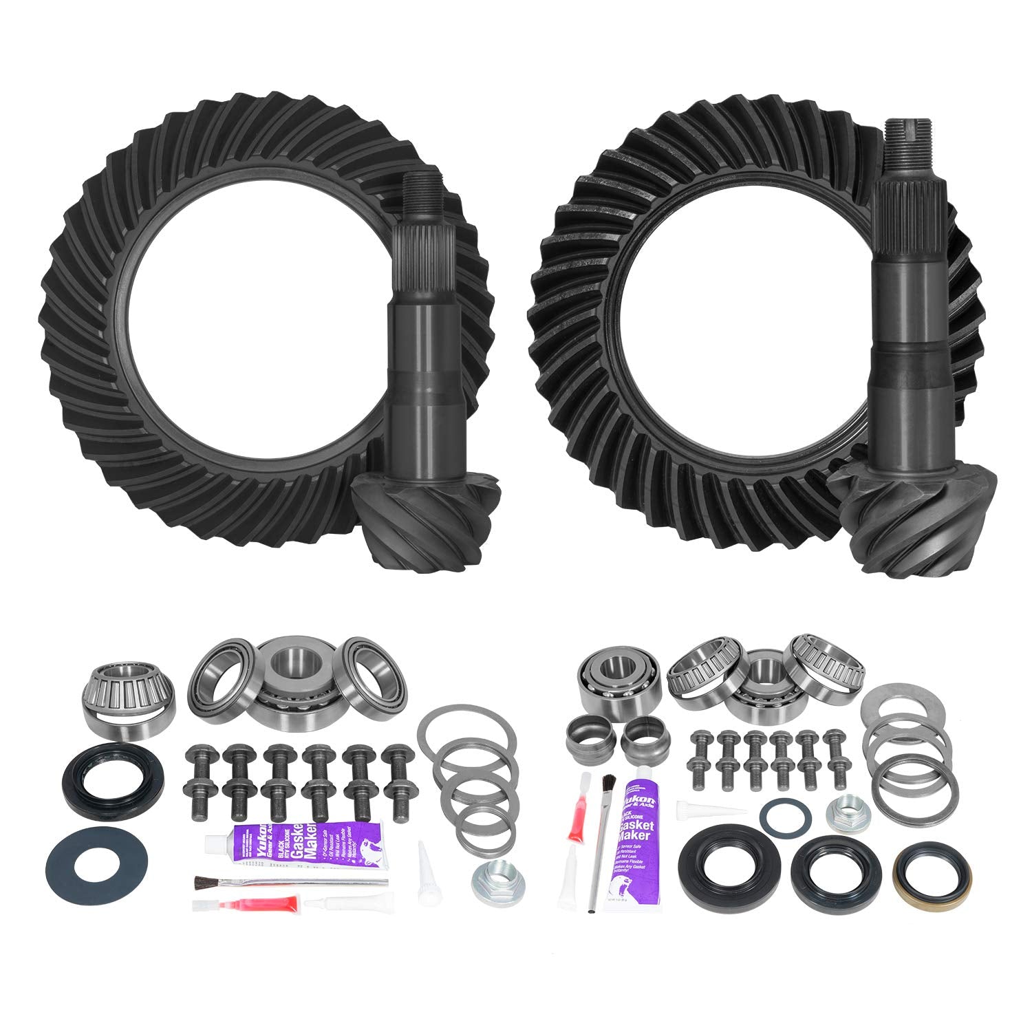 Front & Rear Ring & Pinion Gear Kit Package with Install Kits - Toyota 10.5/9R