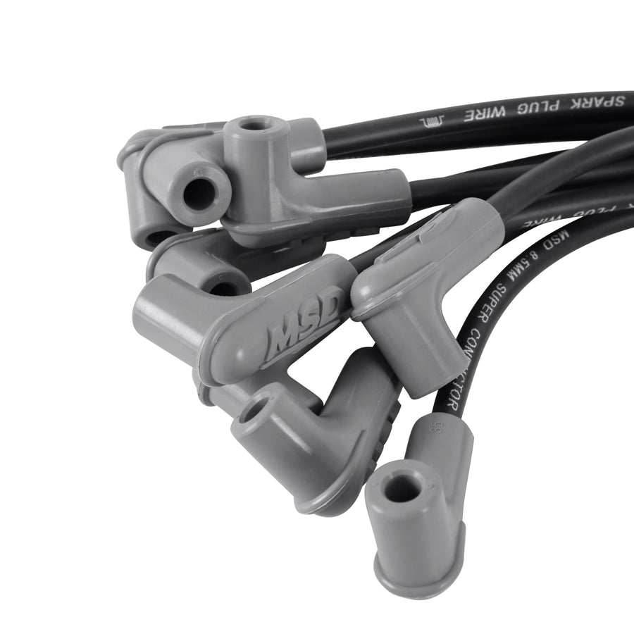 Black MSD 31243 Super Conductor Spark Plug Wire Set