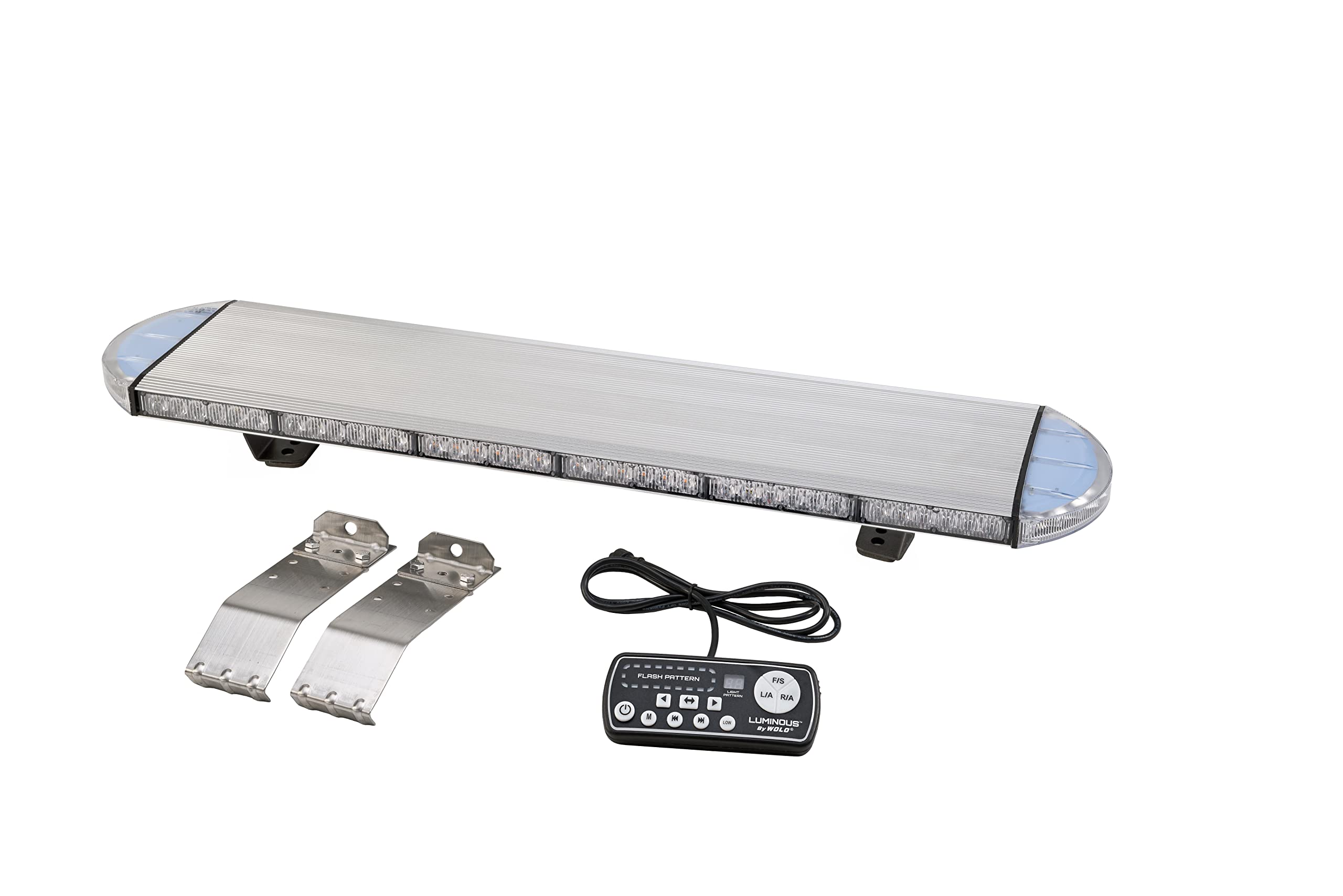 31" Wolo 570A-31 Luminous Led Low Profile Roof Mount Light Bar Amber 12-24 Vdc