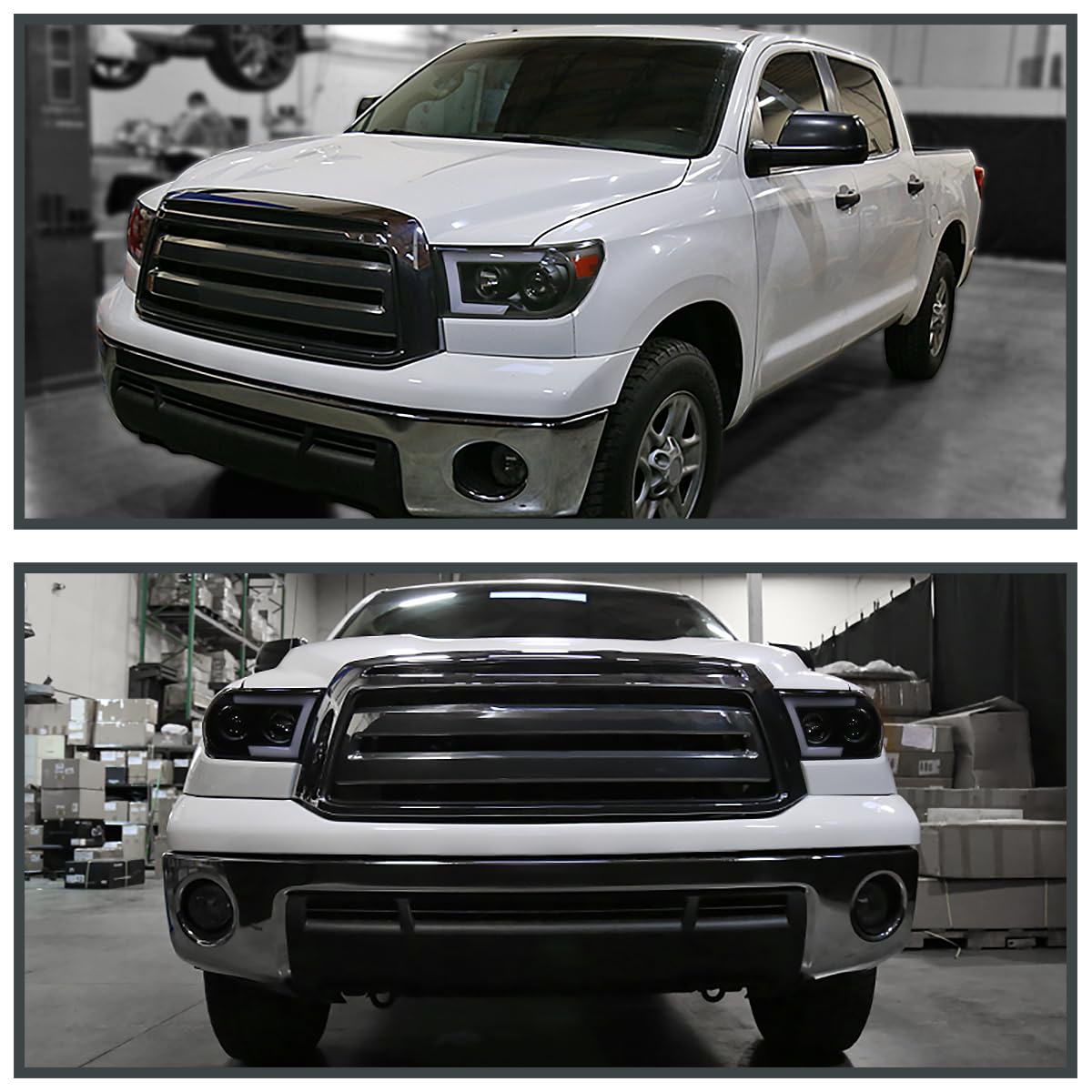 Black Projector Headlights SPEC-D TUNING w/LED Sequential Signal Compatible with 2007-2013 Toyota Tundra, 2008-2017 Toyota Sequoia, Left + Right Pair Headlamps Assembly