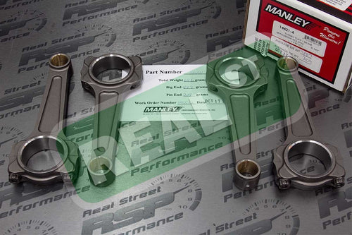 Performance Manley (14421-4) 03-06 Evo 8/9 (7 Bolt 4G63T) Turbo Tuff Pro Series I Beam Connecting Rod Set (6mm Longer)