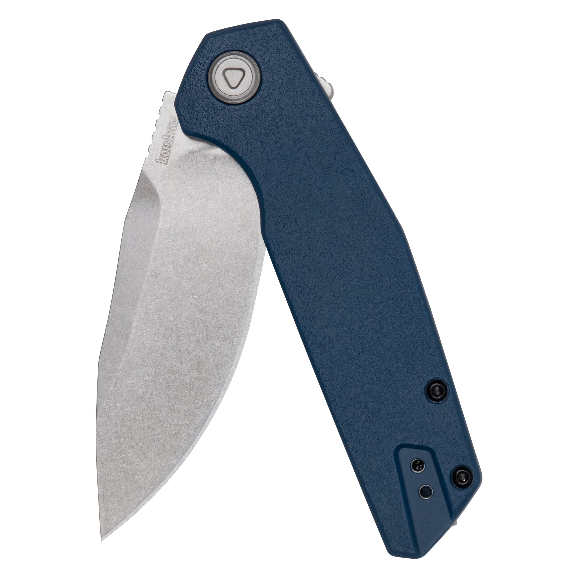 Kershaw Pocket Knife Lucid, 3.2 Inch Stainless Steel Clip Point Plain Edge Blade, EDC with Assisted Opening, Reversible Deep-Carry Pocketclip, Everyday Carry Pocket Knife for Men and Women