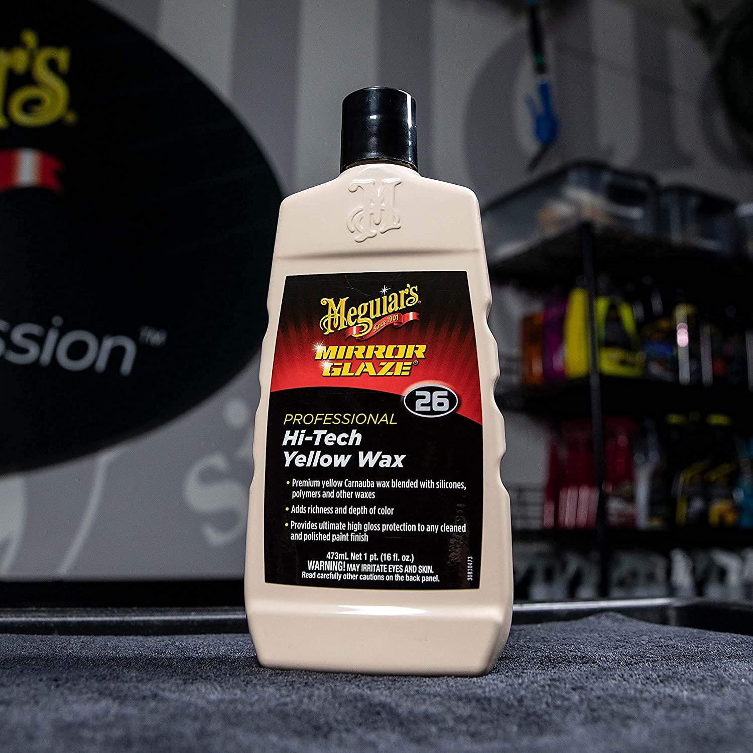 Hi-Tech Meguiar'S Yellow Wax (No. 26) Mirror Glaze 16 Fl. Oz. Yellow