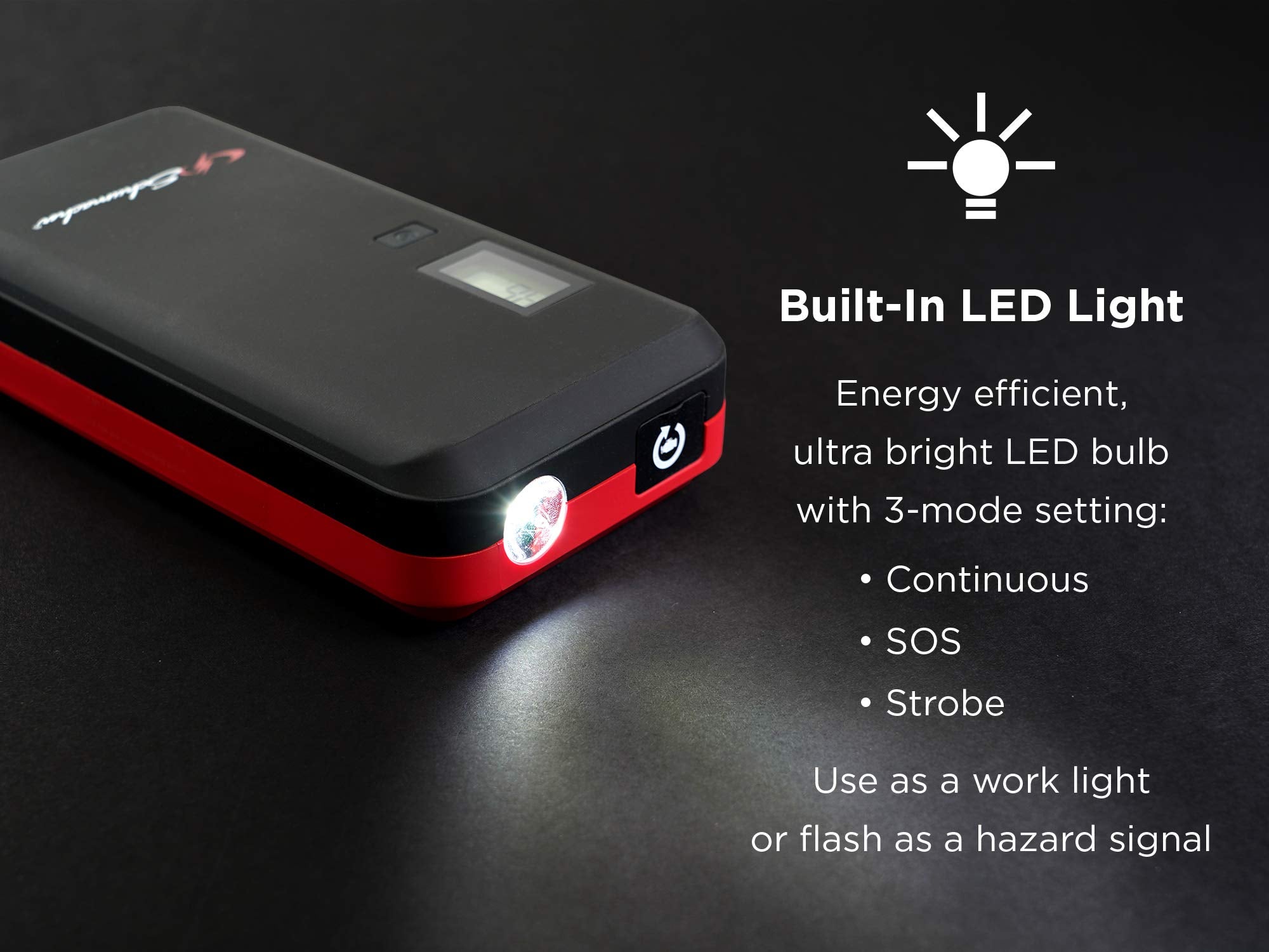 Schumacher 800 Amp SL1327 12V Rechargeable Lithium Jump Starter Starts 8.0L - Gas - 6.0L - Diesel vehicles USB Power for Charging Phones/Tablets Auto Pre-Boost for Ultimate Cold Temp Starting