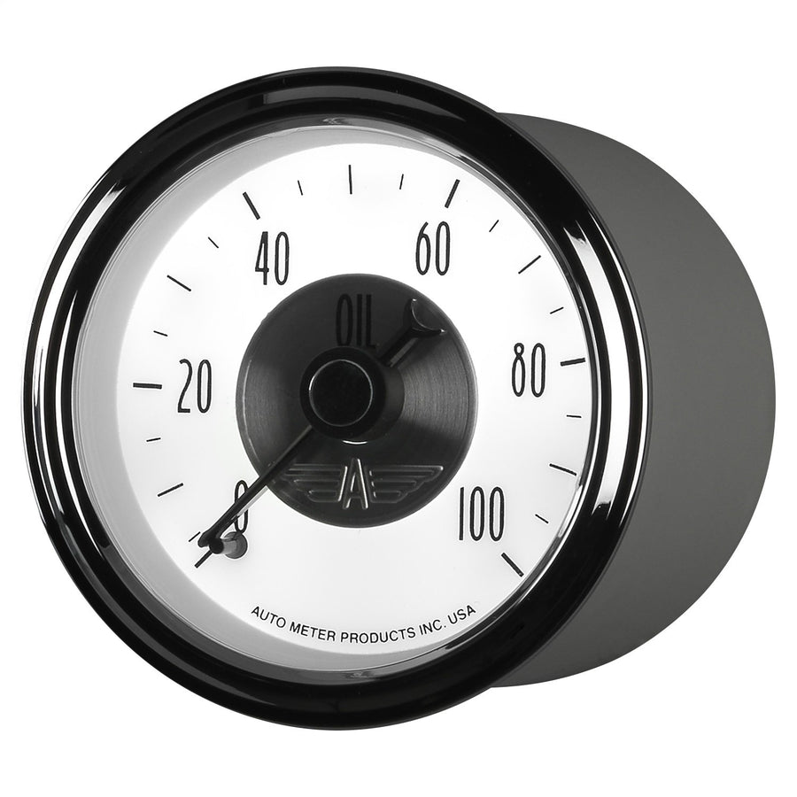 2023 Auto Meter Prestige Pearl 2-1/16" Mechanical Oil Pressure Gauge (0-100 PSI, 52.4mm)