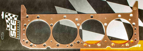 Cylinder Head Gasket, SCE Pro Copper, 4.200 in Bore, 0.043 in Compression Thickness, Copper, Small Block Chevy, Each