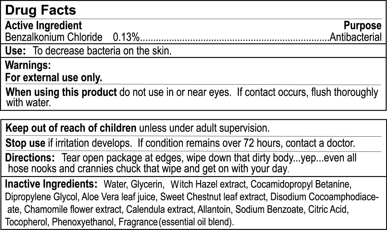 The Klean Freak Body Wipes - 12 count Wrapped Individually | Showerless Body Wipe for Women & Men | Sustainable Bodywipes for Gym, Travel, Camping | Lavender