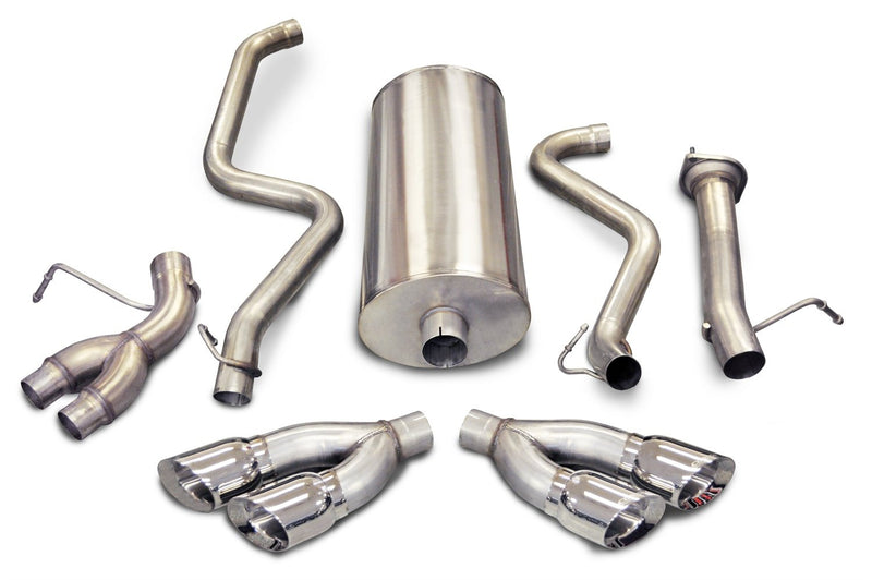 Pro Series CORSA 14891 Split Side Exit Catback Exhaust System with 4" Twin Side Swept Tips