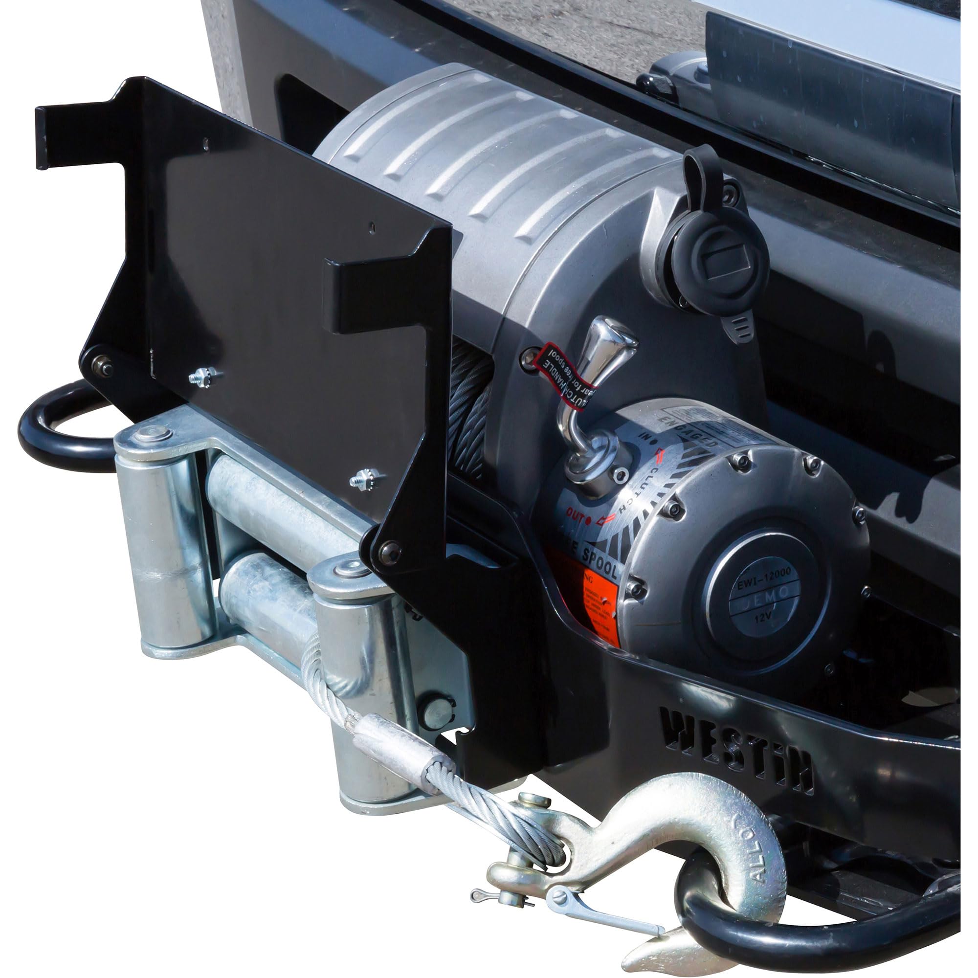 Winch Mount License Plate Relocator Westin 46-20055 Use with Roller Fairlead Winches