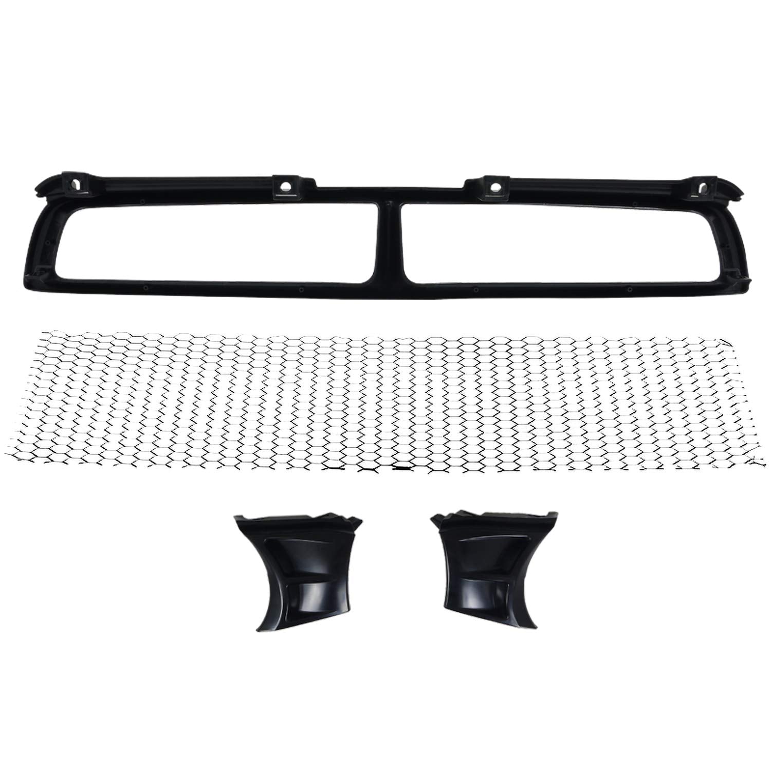 Front Mesh Hood Grille Black Spec-D Tuning Compatible with 2002-2003 Subaru Impreza WRX/WRX STI