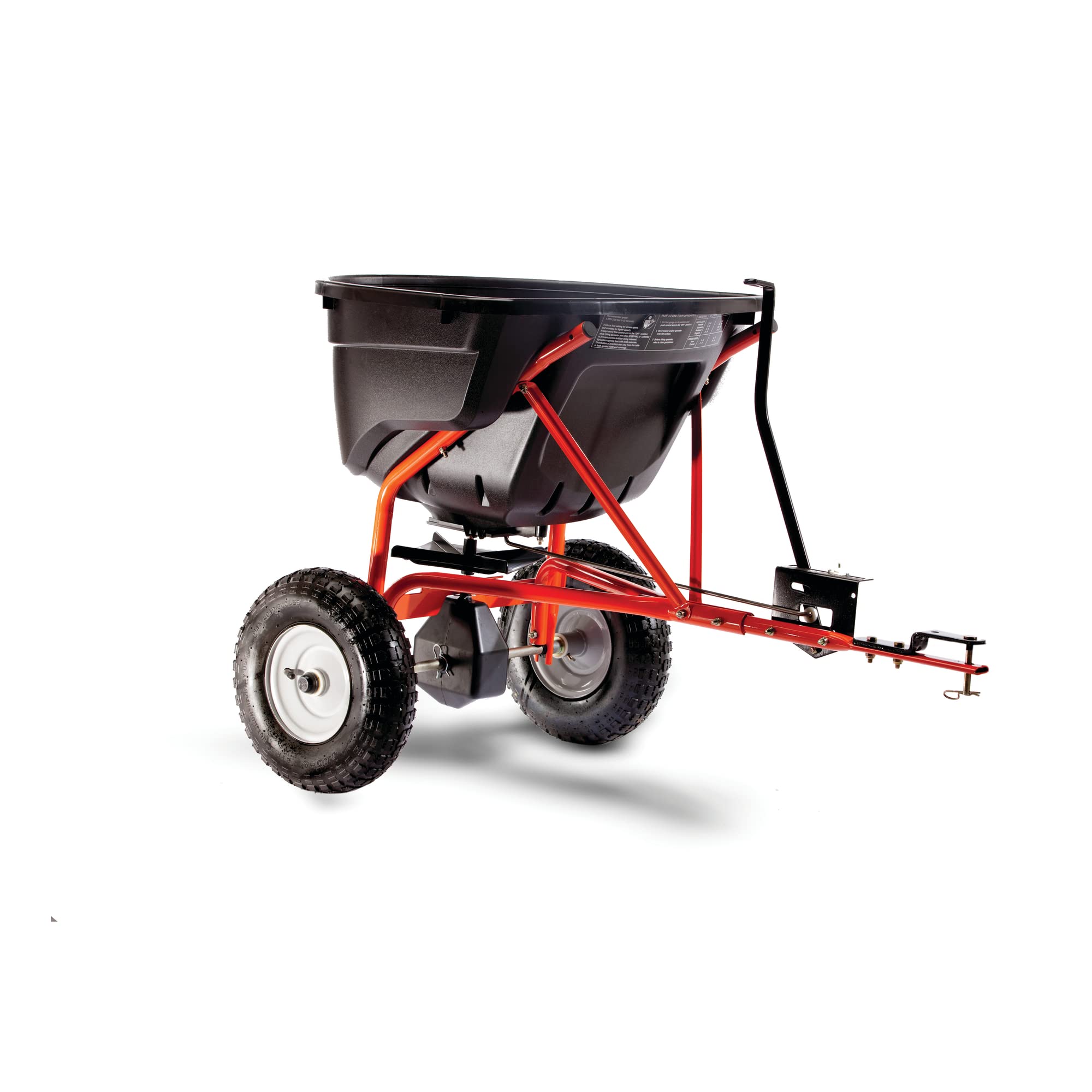 Tow-Behind Agri-Fab 45-0463 130 lb. Lawn & Garden Broadcast Spreader for Seed,Fertilizer,Salt,Ice Melt; Easy to use Flow Control from Seat of Riding Lawn Mower