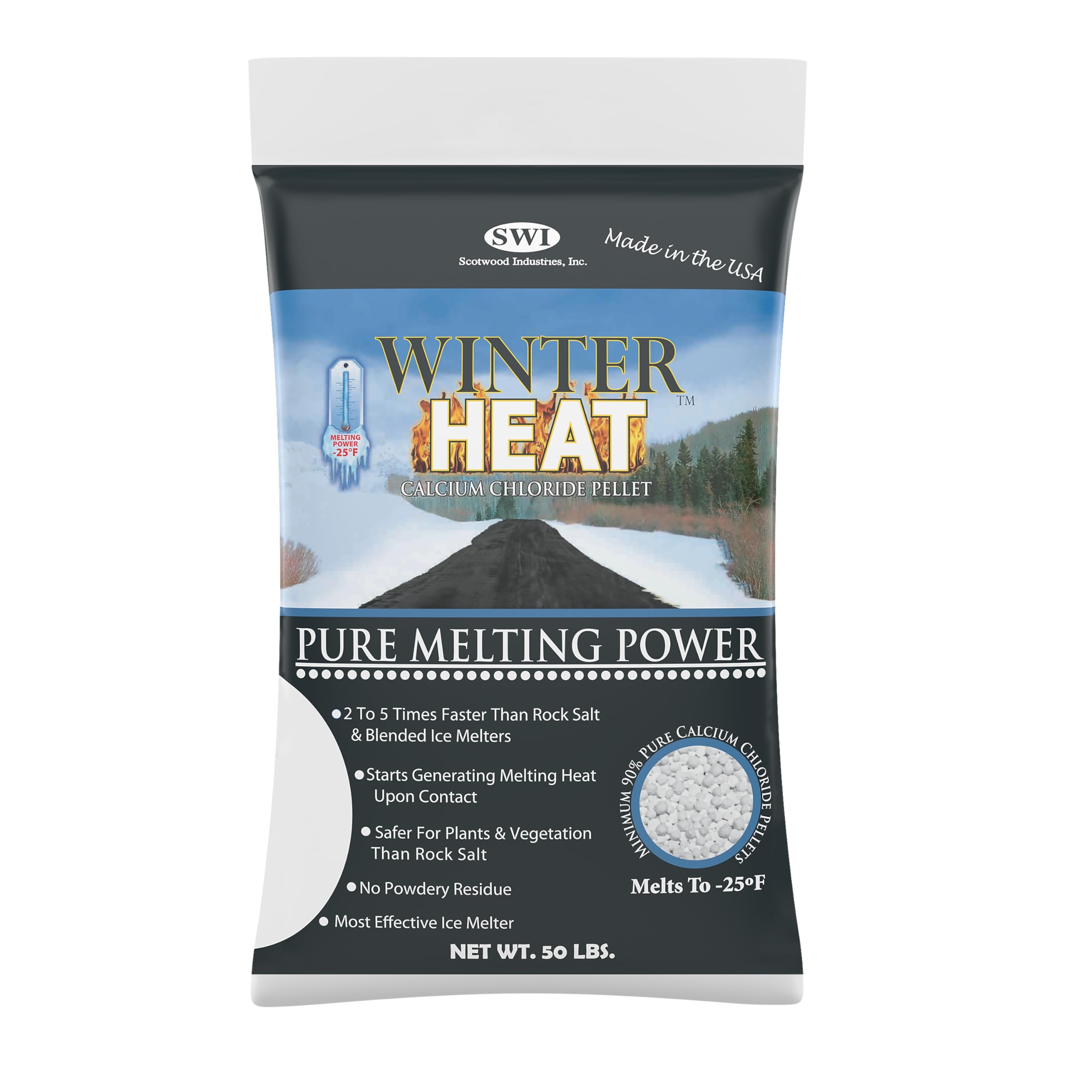 Calcium Chloride Excel Pellets, Melts to -25 (50BWTR/EXL/Heat)