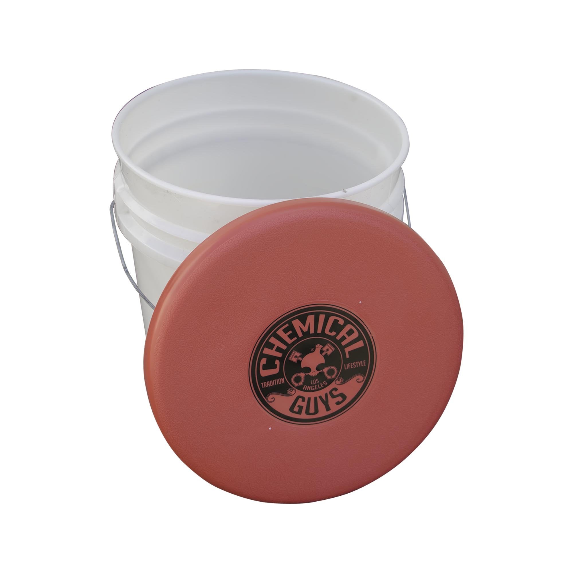 Chemical Guys Car Wash Bucket Lid IAI518, Red (Can Be Used as Seat, Storage, Etc) - Fits Chemical Guys Bucket & Other Standard Buckets; Bucket Not Included
