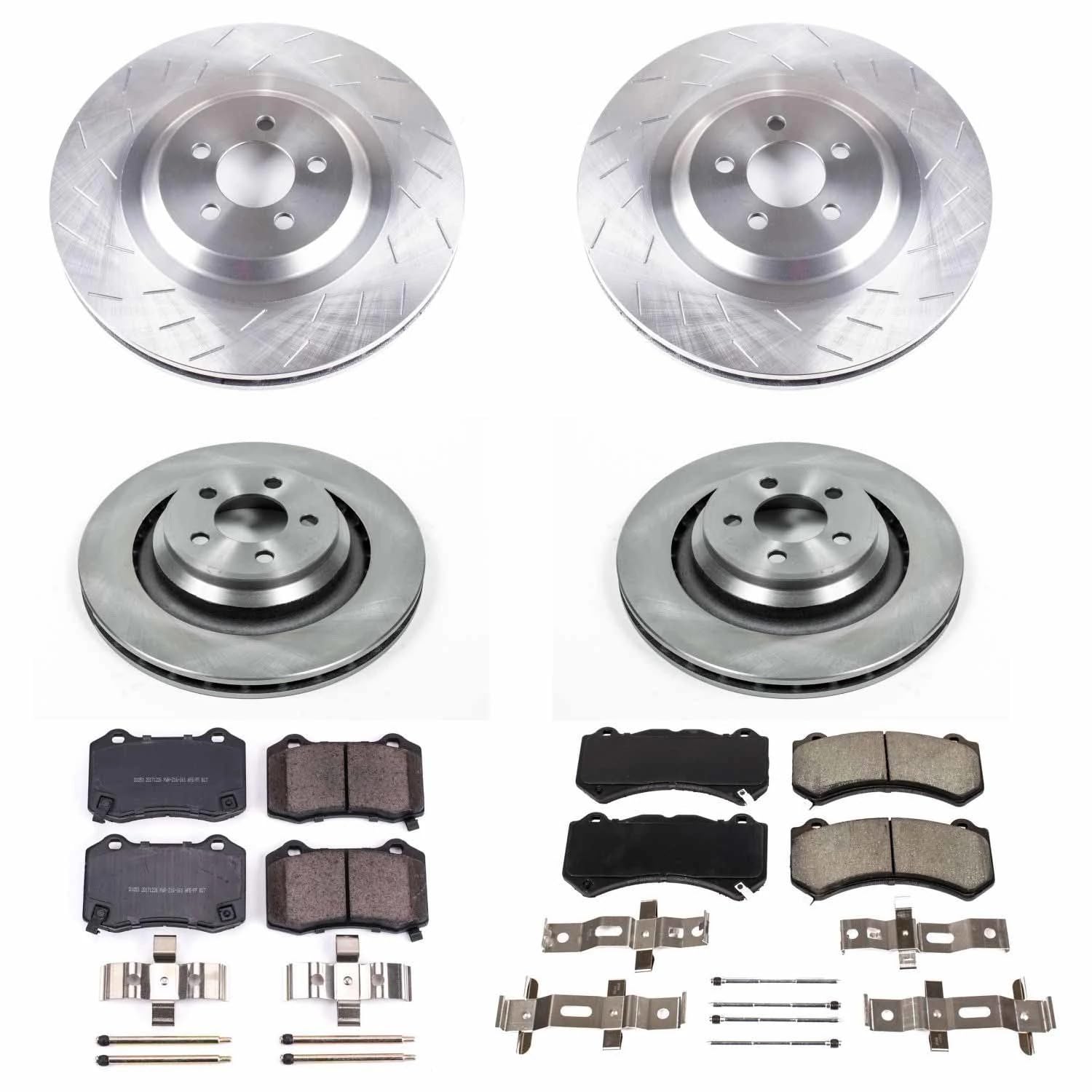 Power Stop Autospecialty KOE8170 Front and Rear Replacement Brake Kit-OE Brake Rotors & Ceramic Brake Pads