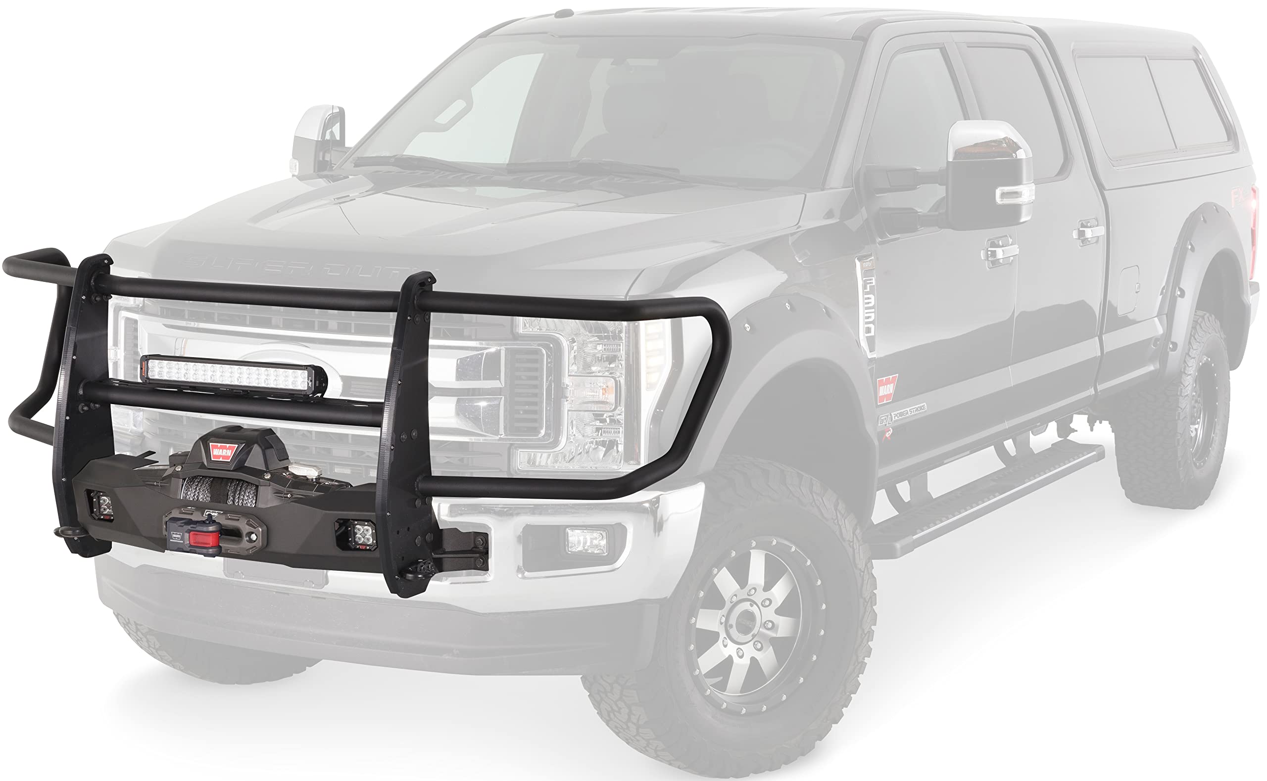 Trans4mer Gen III WARN Winch Mounting Bracket Kit for Large and Mid-Frame Winches, Fits: Ford SD F-250/F-350/F-450/F-550 (2017-2022)