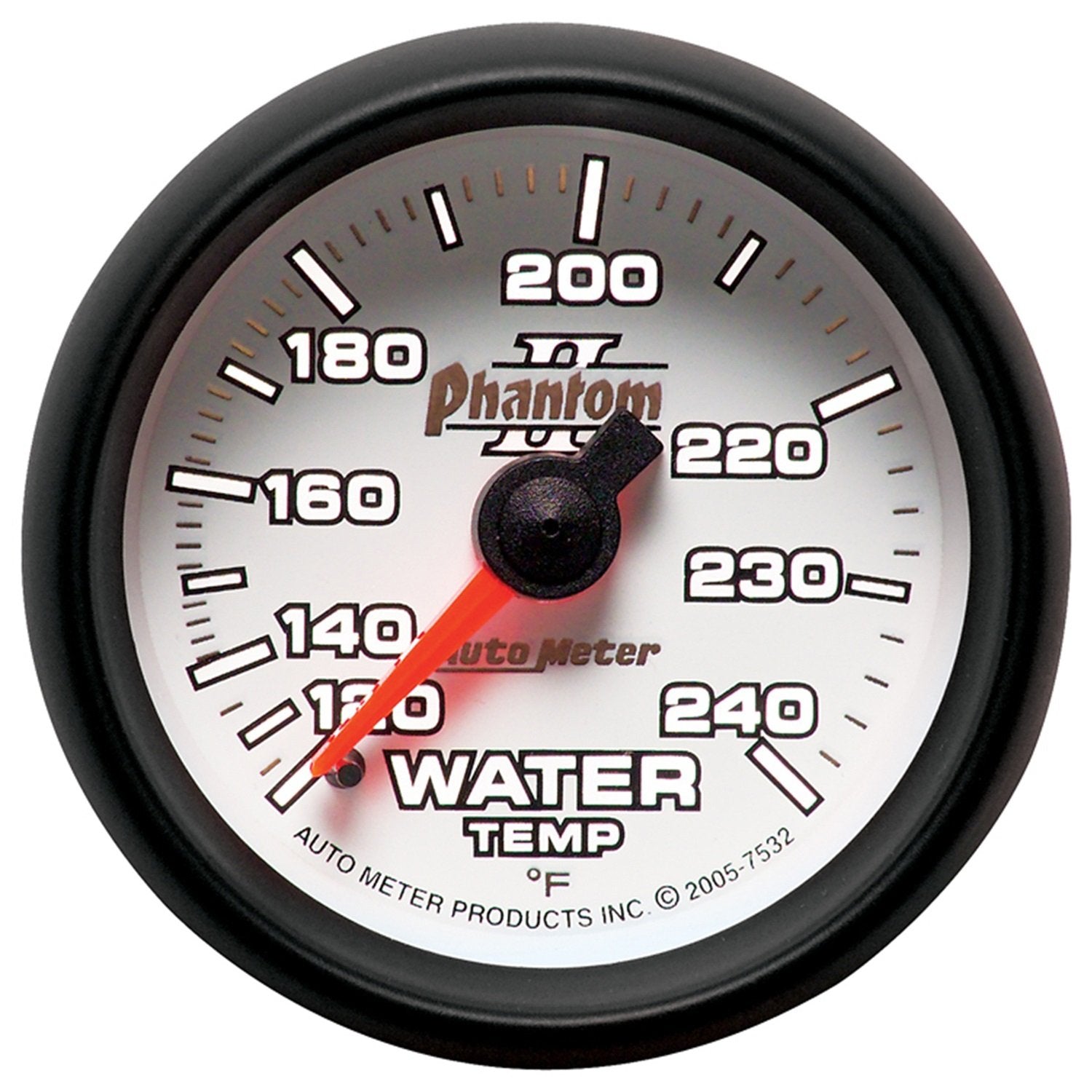 Auto Meter Phantom II 7532 2-1/16" 120-240 Degree F Mechanical Water Temperature Gauge