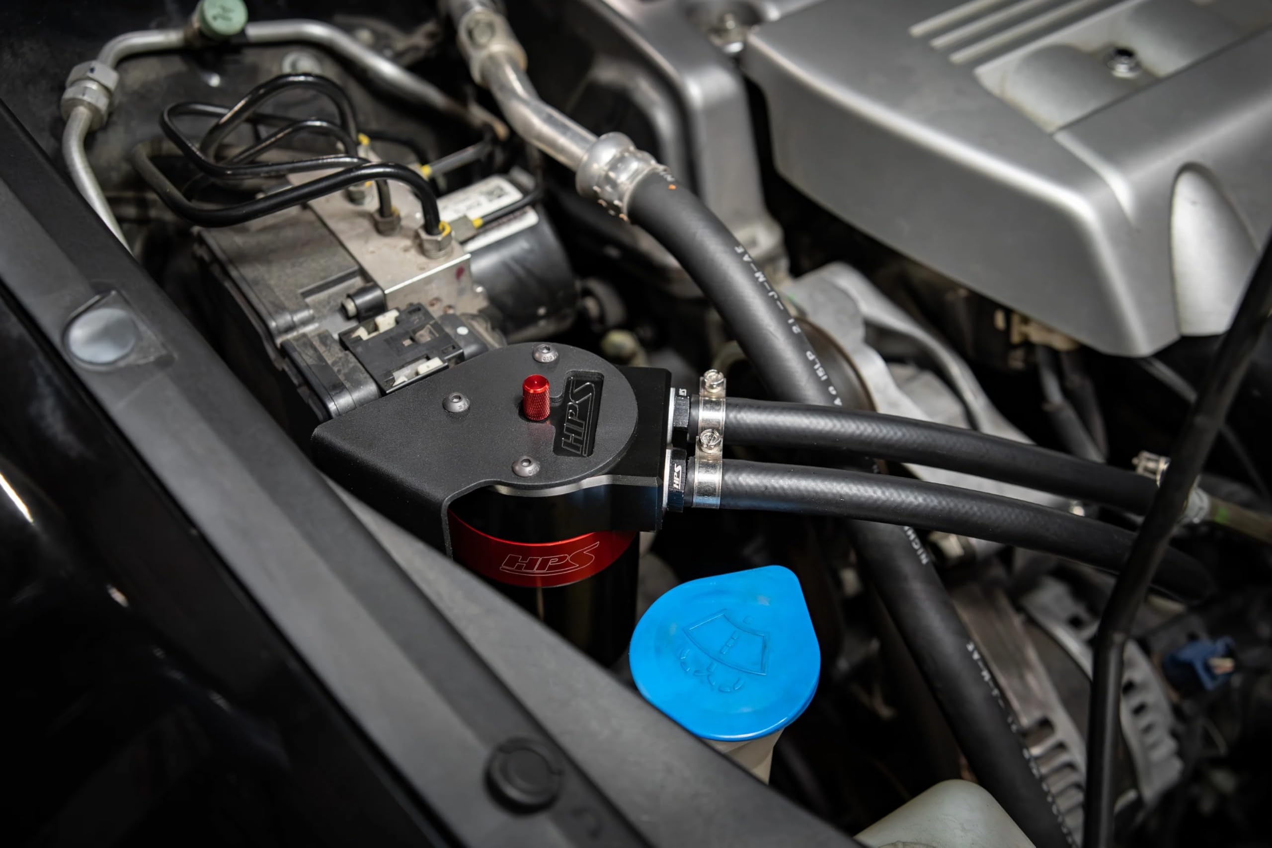 Compatible HPS Aluminum Oil Catch Can Kit for 2009-2014 Acura TSX 2.4L, 860-013